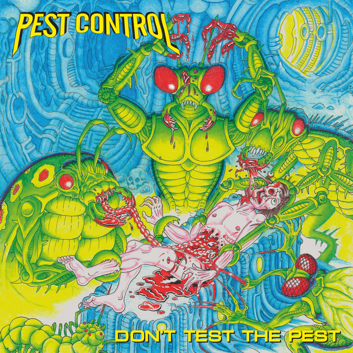 Arcade Sound - Pest Control - Don't Test The Pest - Blue LP front cover