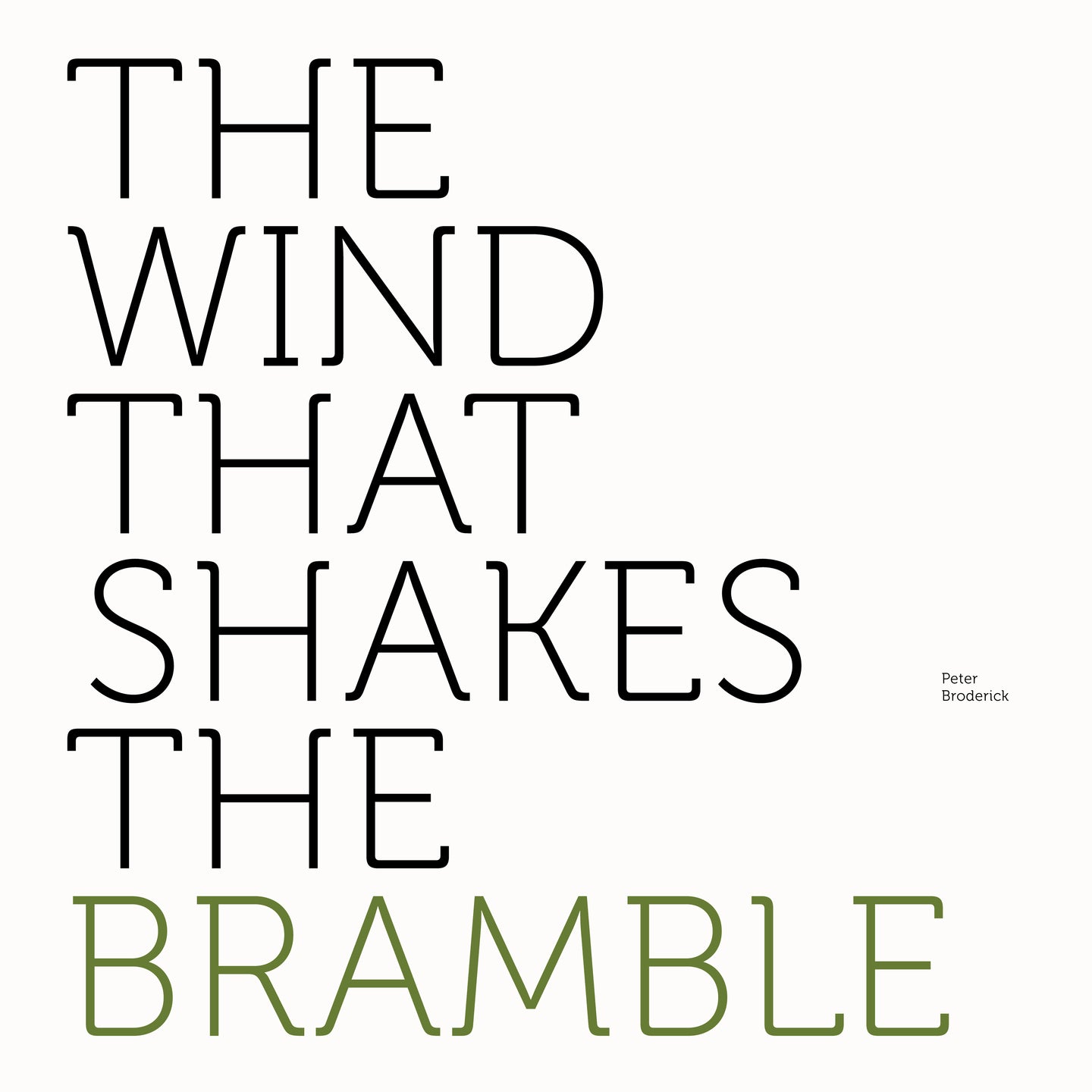 Arcade Sound - Peter Broderick - The Wind That Shakes The Bramble - LP front cover