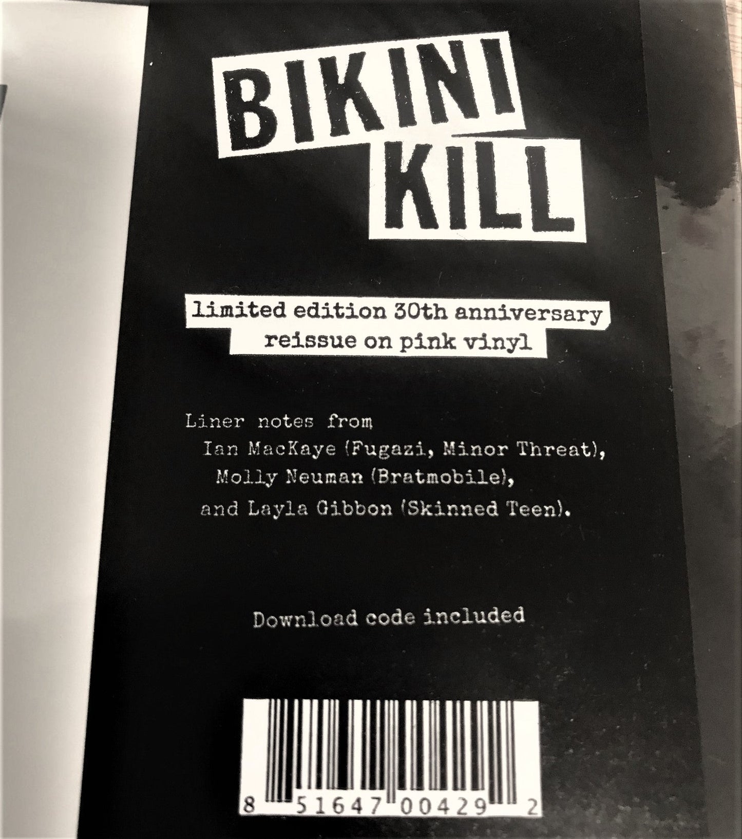 Arcade Sound - Bikini Kill - S/T  (Limited Edition 30th Anniversary Edition on PINK Vinyl) image